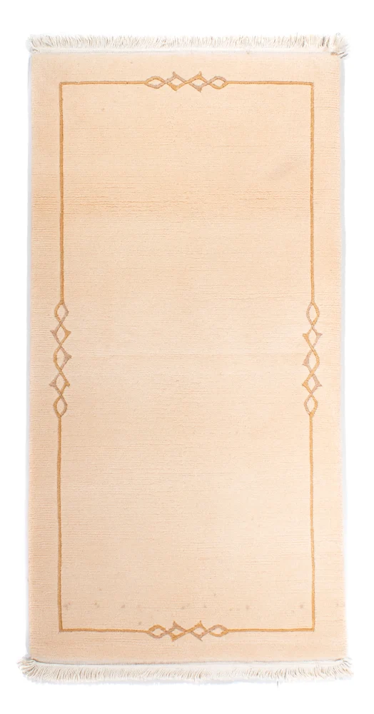 Nepal Teppich 72x141cm - Wollteppich - beige