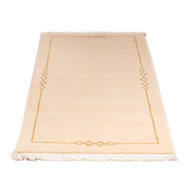 Nepal Teppich 72x141cm - Wollteppich - beige