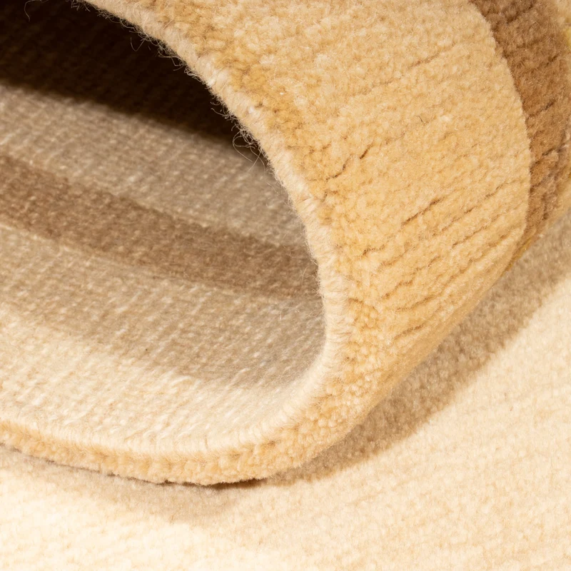 Nepal Teppich 72x141cm - Wollteppich - beige