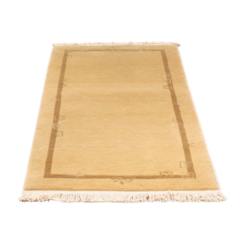 Nepal Teppich 72x141cm - Wollteppich - beige