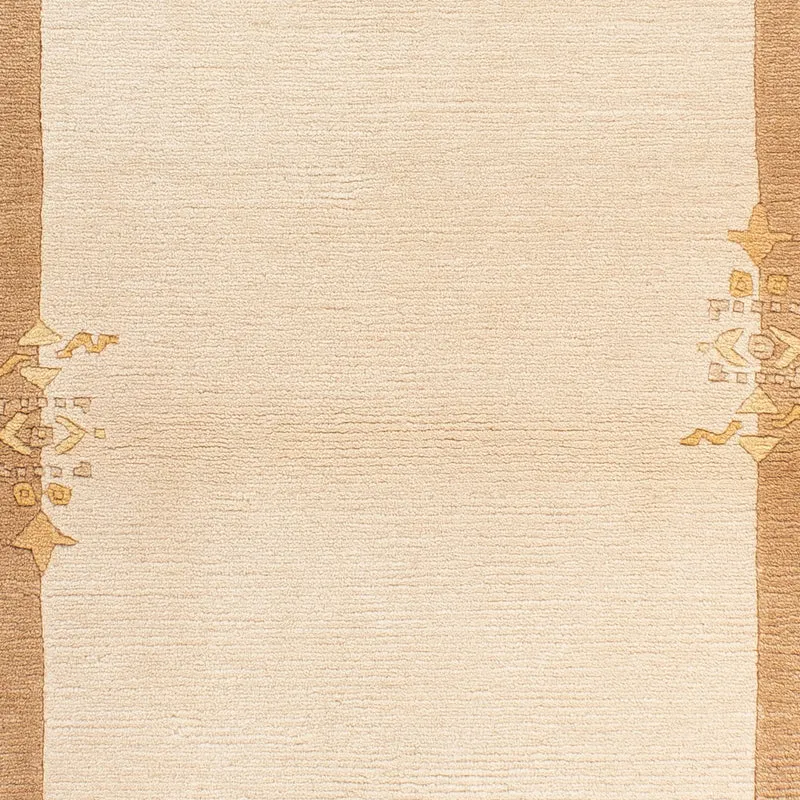 Nepal Teppich 72x141cm - Wollteppich - beige
