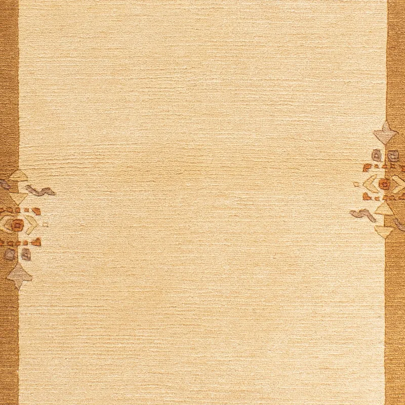 Nepal Teppich 72x141cm - Wollteppich - beige