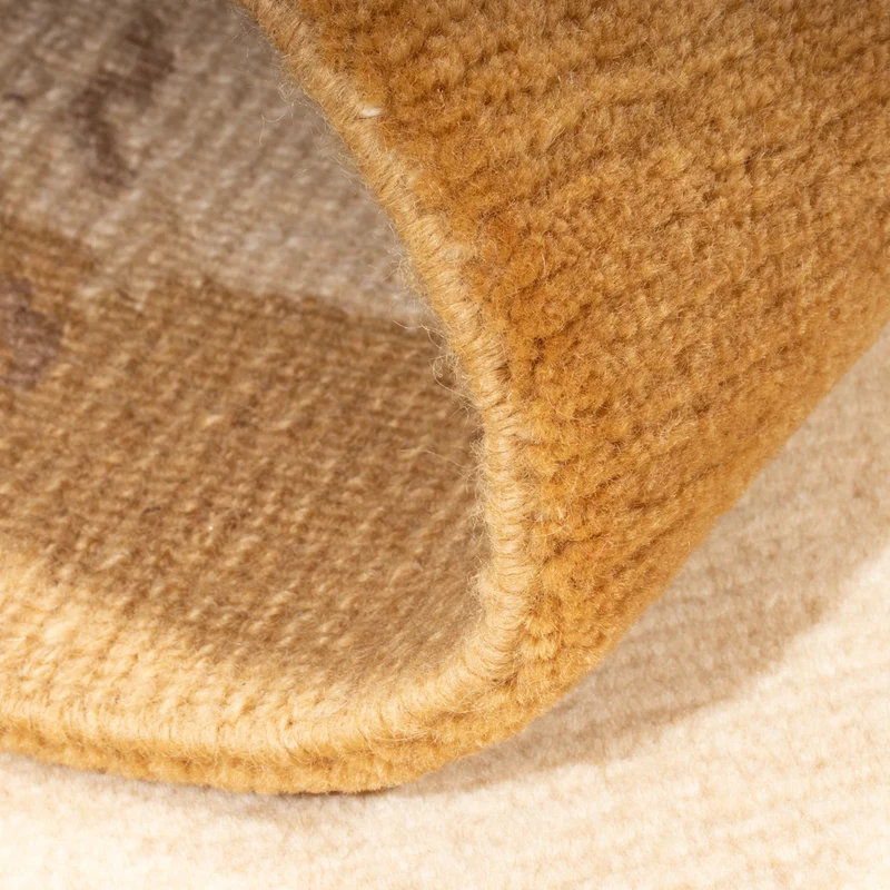 Nepal Teppich 72x141cm - Wollteppich - beige