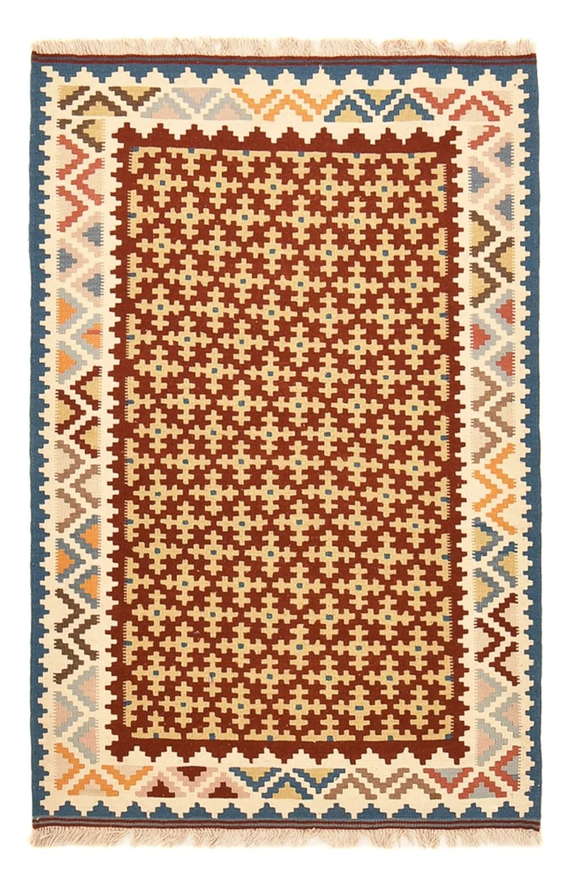 Kelim Fars Teppich 98x147cm - mehrfarbig