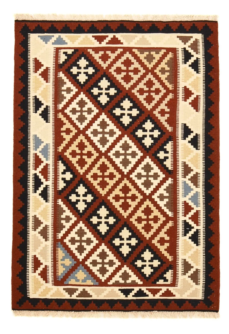 Kelim Fars Teppich 102x143cm - mehrfarbig