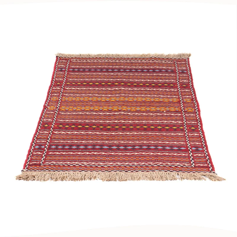 Kelim Senneh Teppich 80x120cm - mehrfarbig