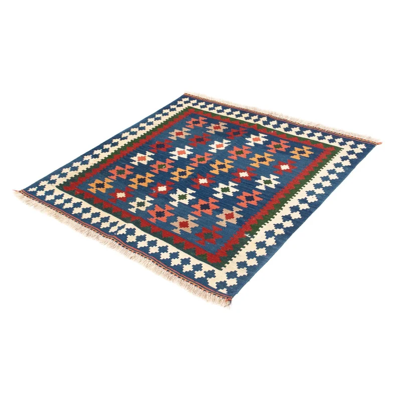 Kelim Fars Teppich 100x103cm - dunkelblau