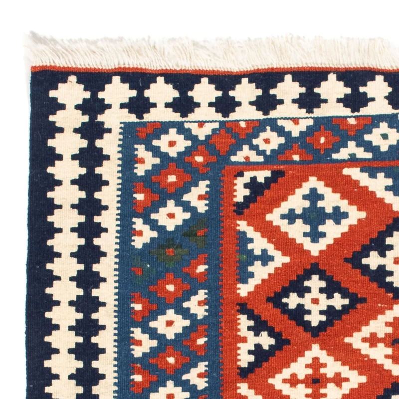 Kelim Fars Teppich 100x103cm - dunkelblau