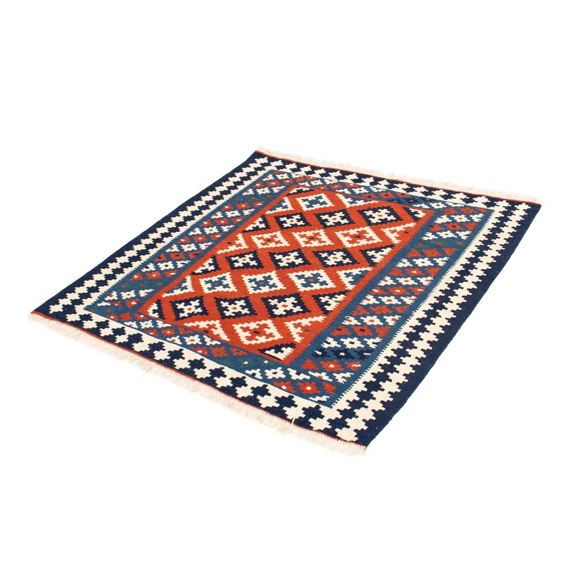 Kelim Fars Teppich 100x103cm - dunkelblau