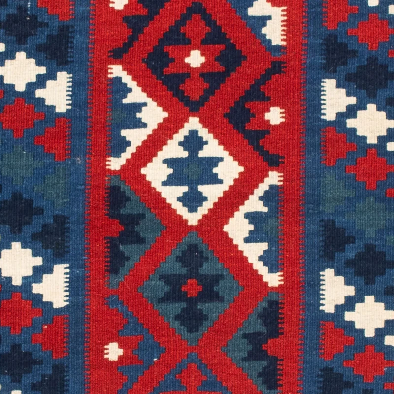 Kelim Fars Teppich 100x103cm - dunkelblau