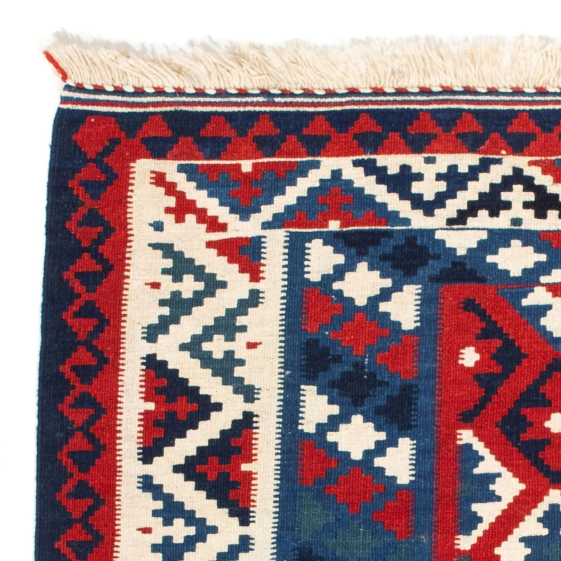 Kelim Fars Teppich 100x103cm - dunkelblau