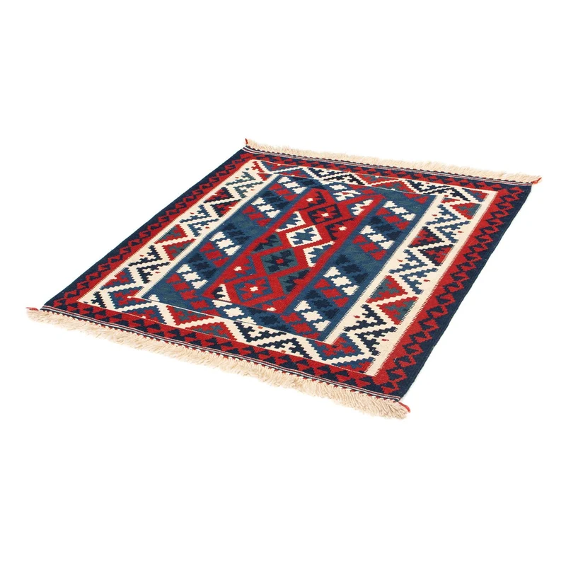 Kelim Fars Teppich 100x103cm - dunkelblau