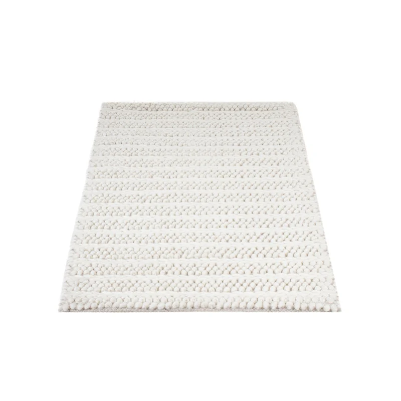 Wollteppich - 63 x 95 cm - hellgrau