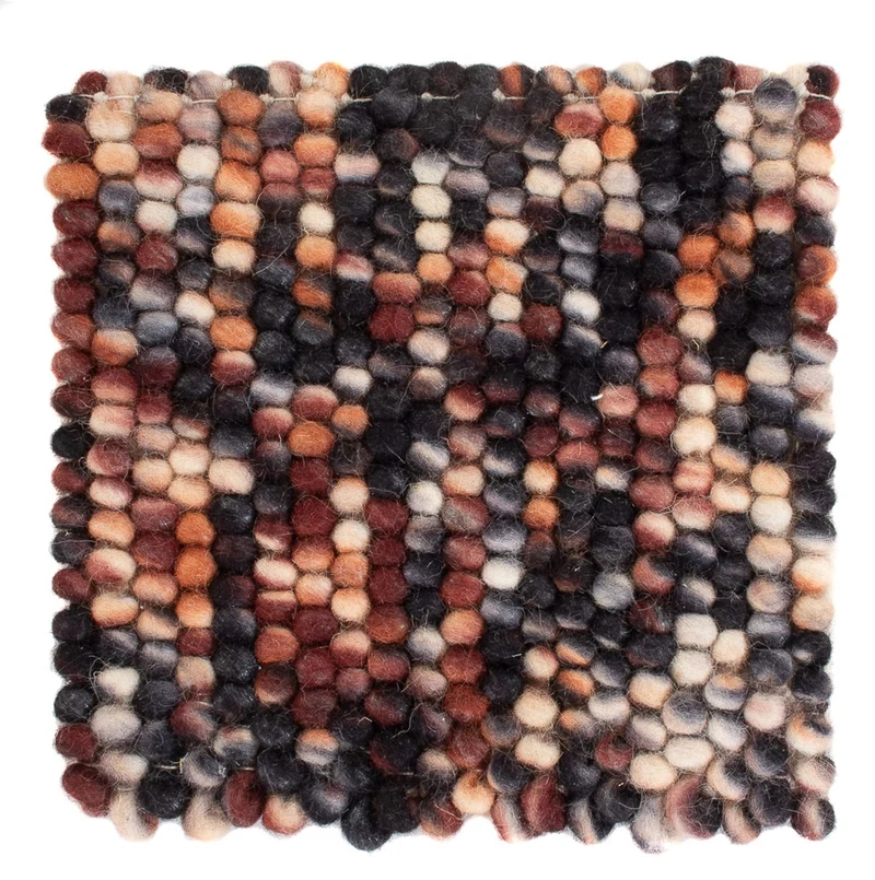 Wollteppich 32x32cm - mehrfarbig