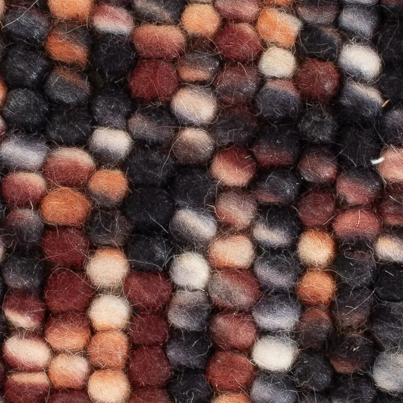 Wollteppich 32x32cm - mehrfarbig