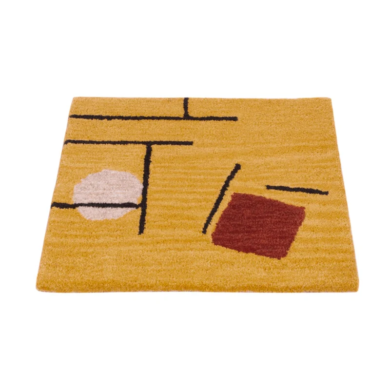 Wollteppich 47x47cm - gold