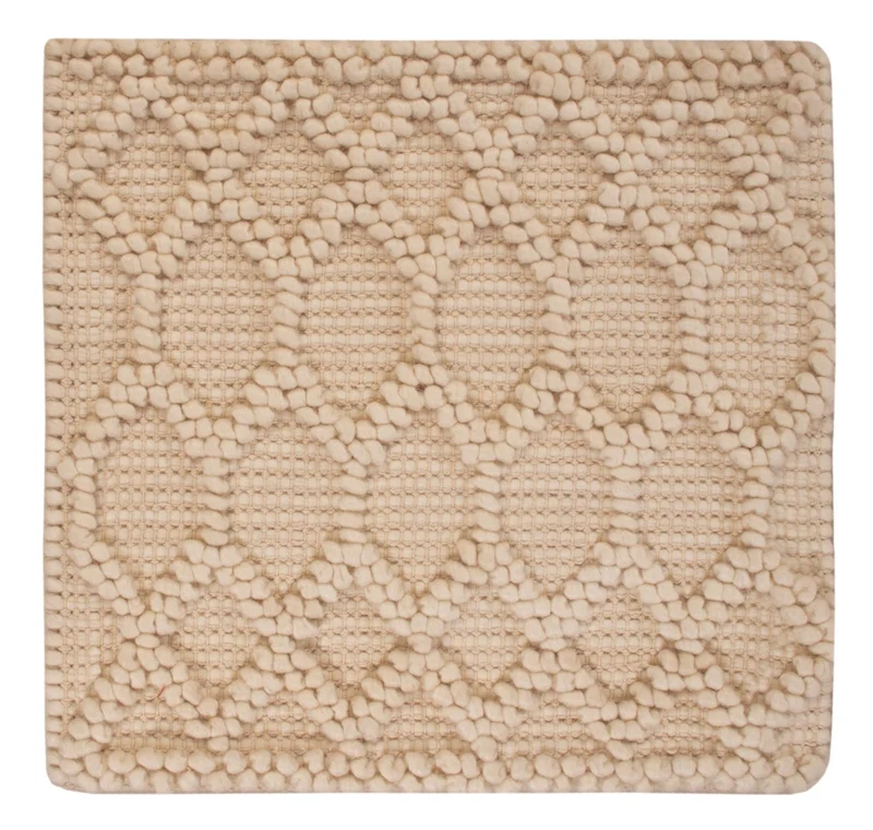 Wollteppich 42x48cm - beige