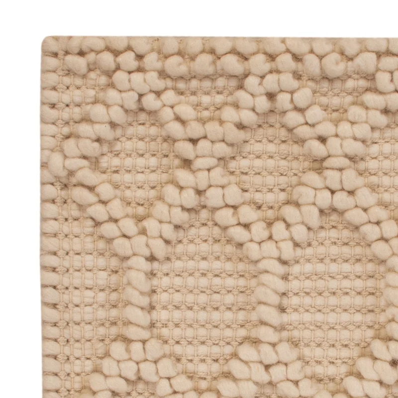 Wollteppich 42x48cm - beige