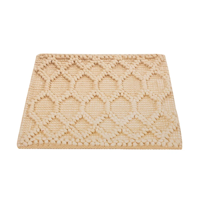 Wollteppich 42x48cm - beige