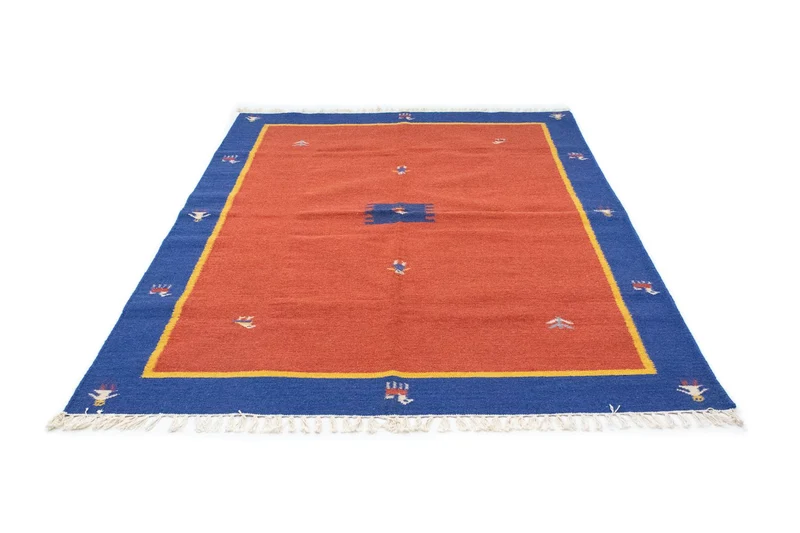 Kelim Modern Teppich 140x200cm - orange