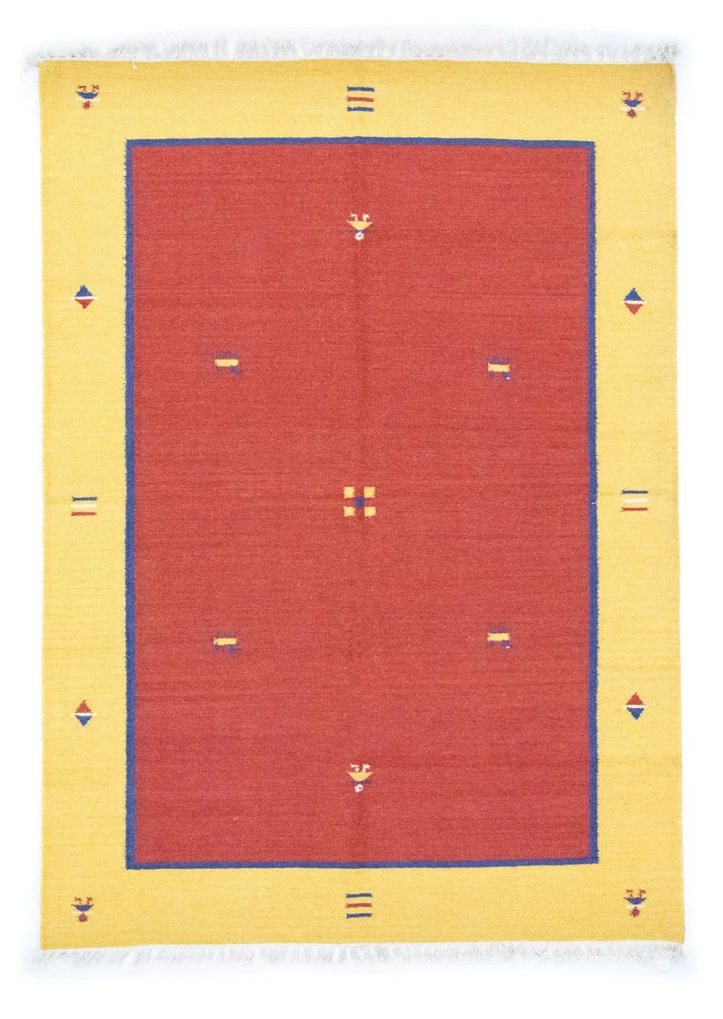 Kelim Modern Teppich 140x200cm - orange