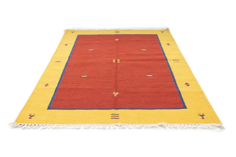 Kelim Modern Teppich 140x200cm - orange