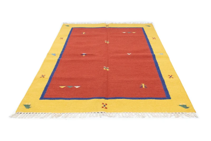 Kelim Modern Teppich 140x200cm - rot