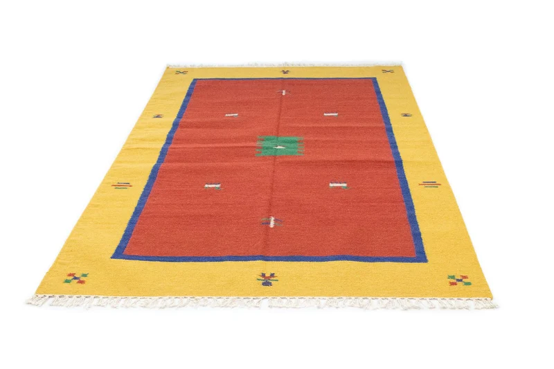 Kelim Modern Teppich 140x200cm - orange