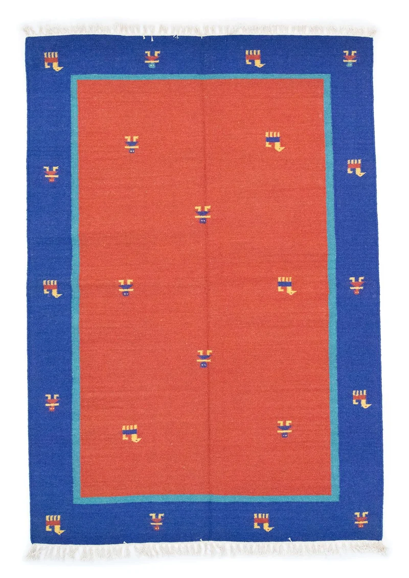Kelim Modern Teppich 140x200cm - orange
