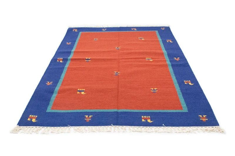 Kelim Modern Teppich 140x200cm - orange