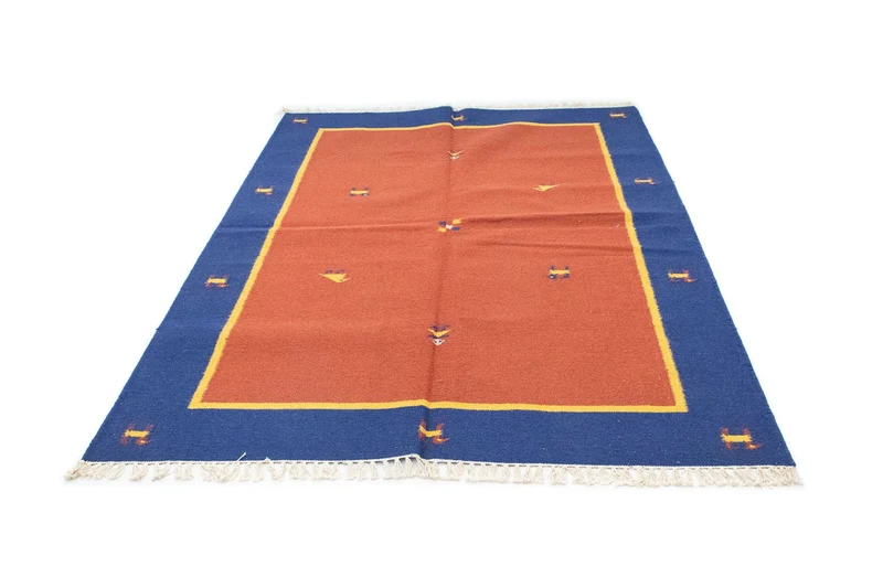 Kelim Modern Teppich 140x200cm - orange
