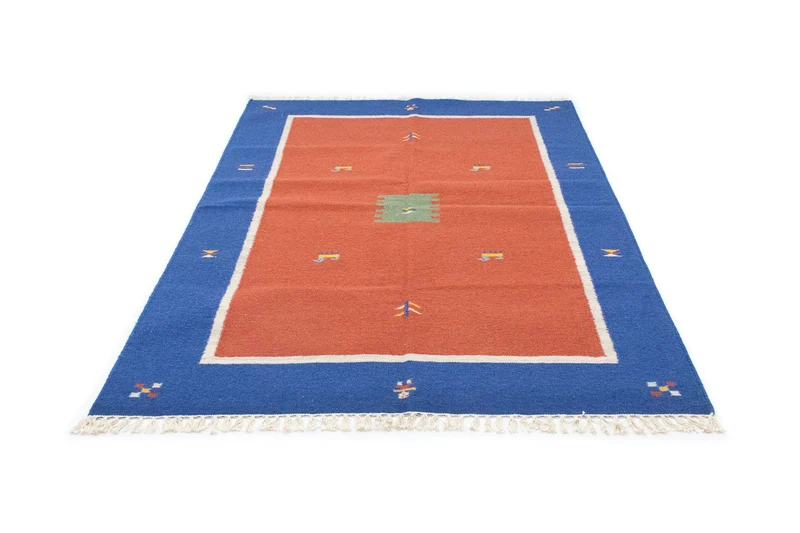 Kelim Modern Teppich 140x200cm - orange