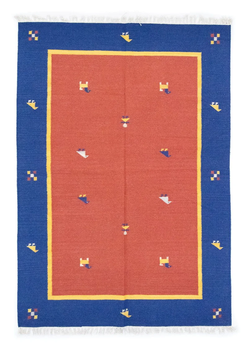 Kelim Modern Teppich 140x200cm - orange