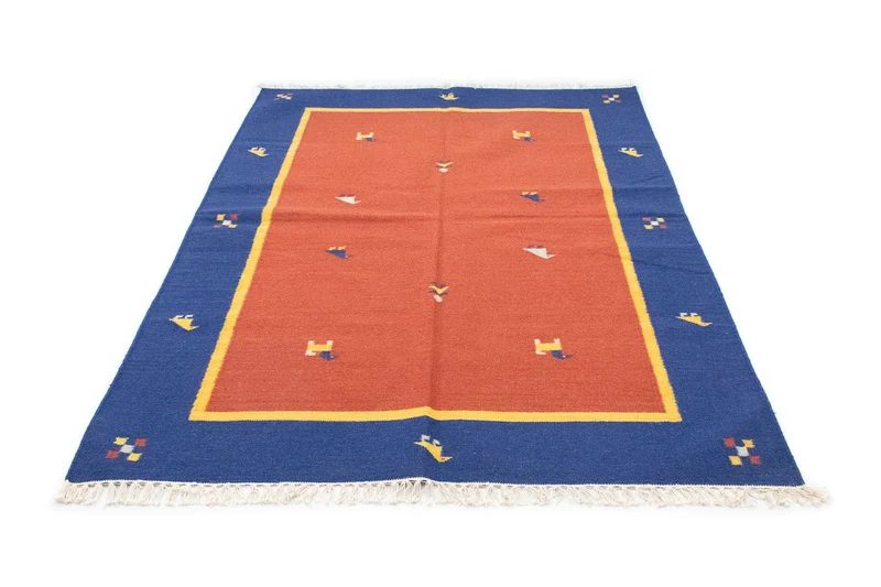 Kelim Modern Teppich 140x200cm - orange