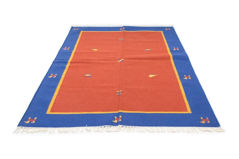 Kelim Modern Teppich 140x200cm - rot