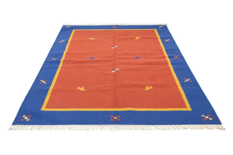 Kelim Modern Teppich 140x200cm - orange