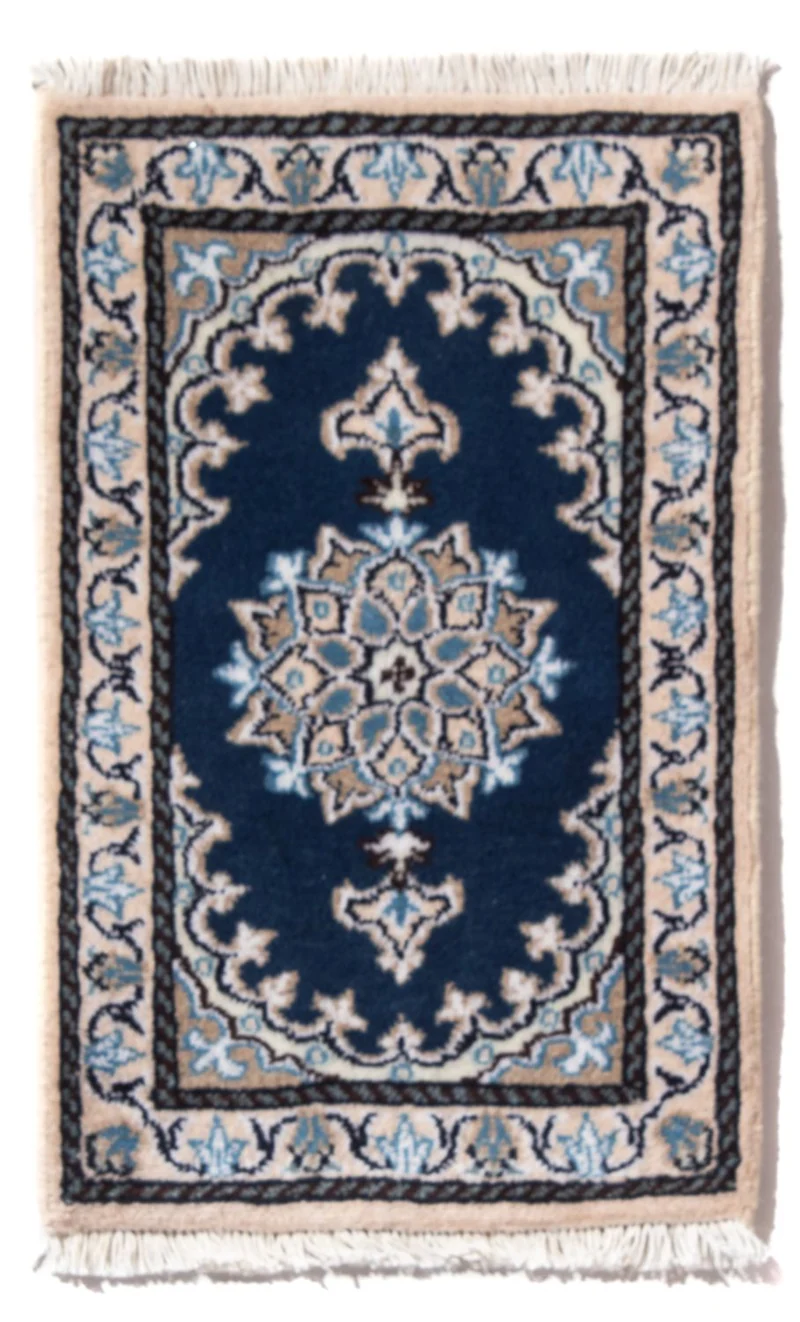 Nain - 12La Teppich 40x60cm - Perserteppich - dunkelblau
