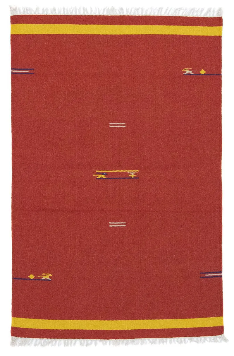 Kelim Modern Teppich 120x180cm - rot