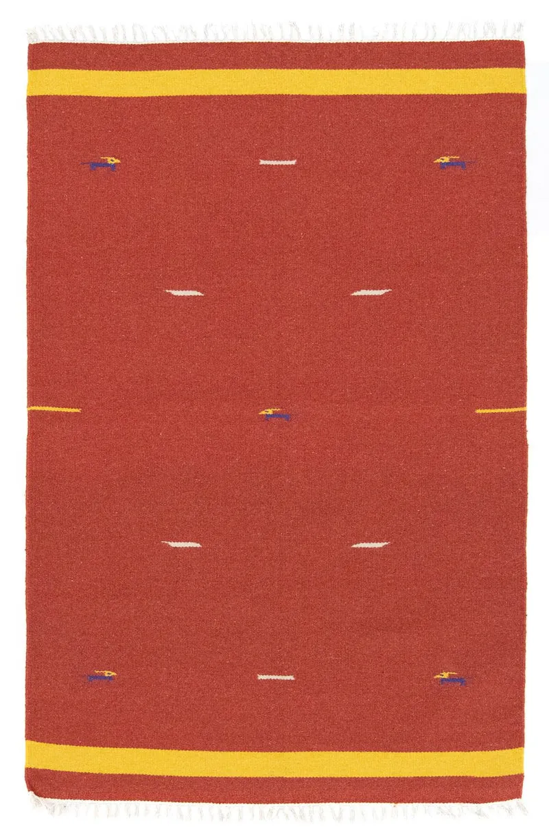 Kelim Modern Teppich 120x180cm - rot