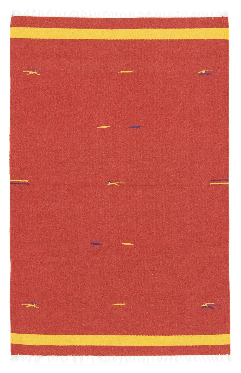 Kelim Modern Teppich 120x180cm - rot