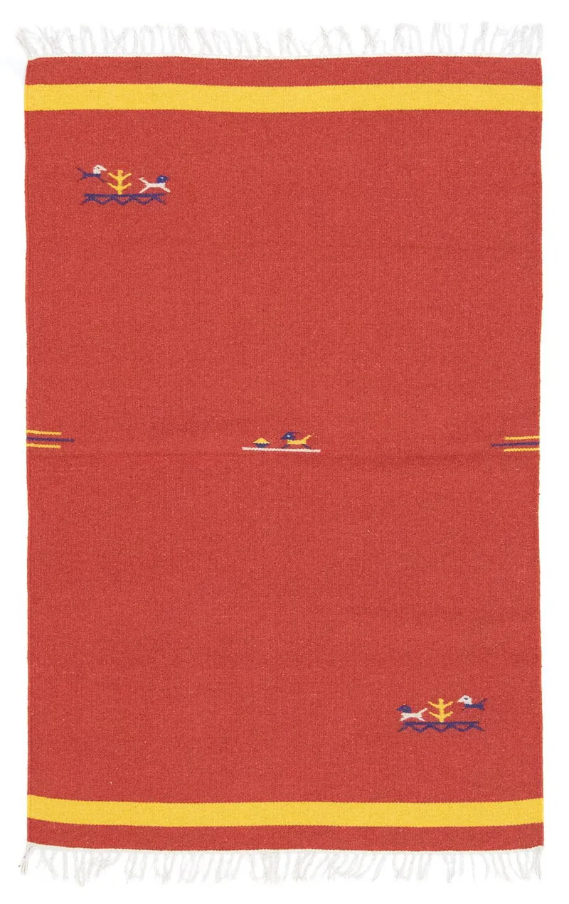 Kelim Modern Teppich 120x180cm - rot