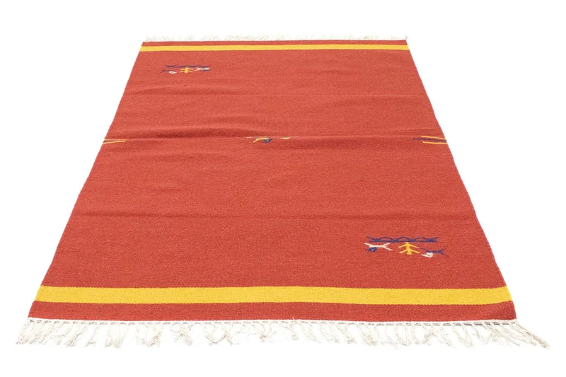 Kelim Modern Teppich 120x180cm - rot