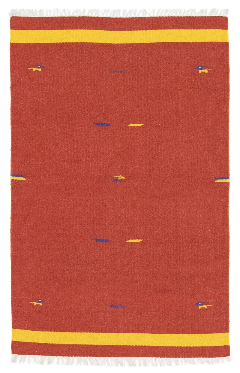 Kelim Modern Teppich 120x180cm - rot