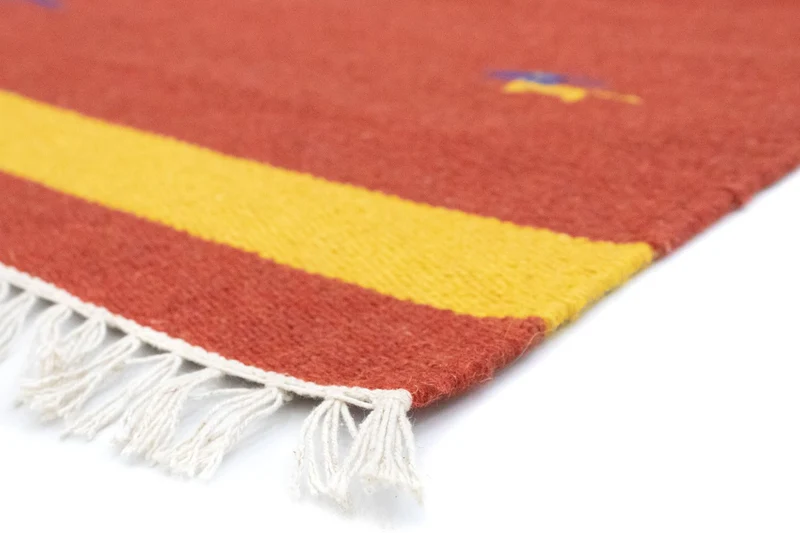 Kelim Modern Teppich 120x180cm - rot