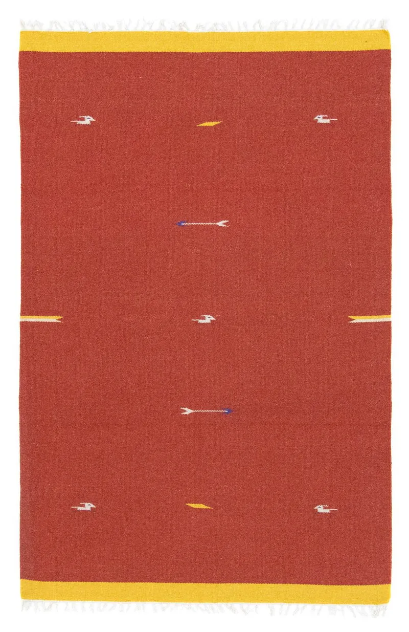 Kelim Modern Teppich 120x180cm - rot