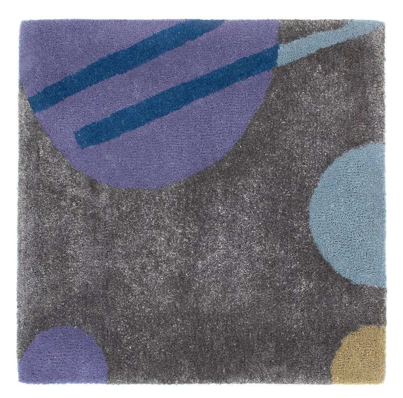 Wollteppich 62x63cm - mehrfarbig