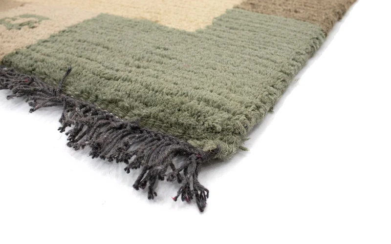 Nepal Teppich 70x140cm - Wollteppich - hellbraun