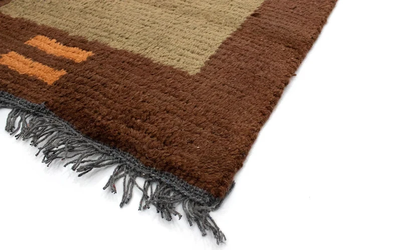 Nepal Teppich 70 x 140 cm - braun