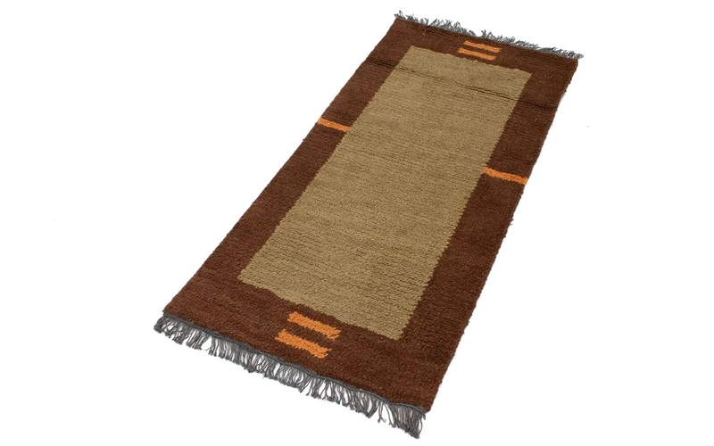 Nepal Teppich 70 x 140 cm - braun