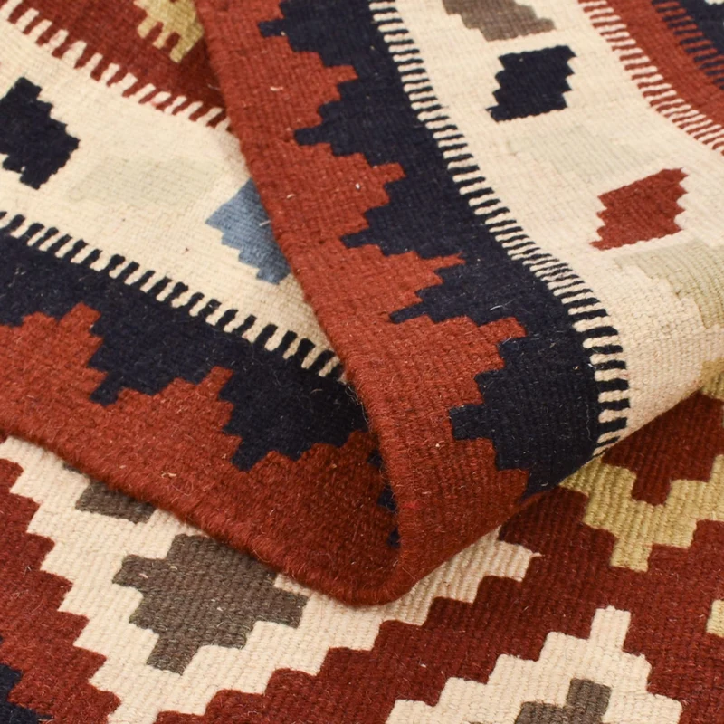 Kelim Fars Teppich 102x145cm - mehrfarbig